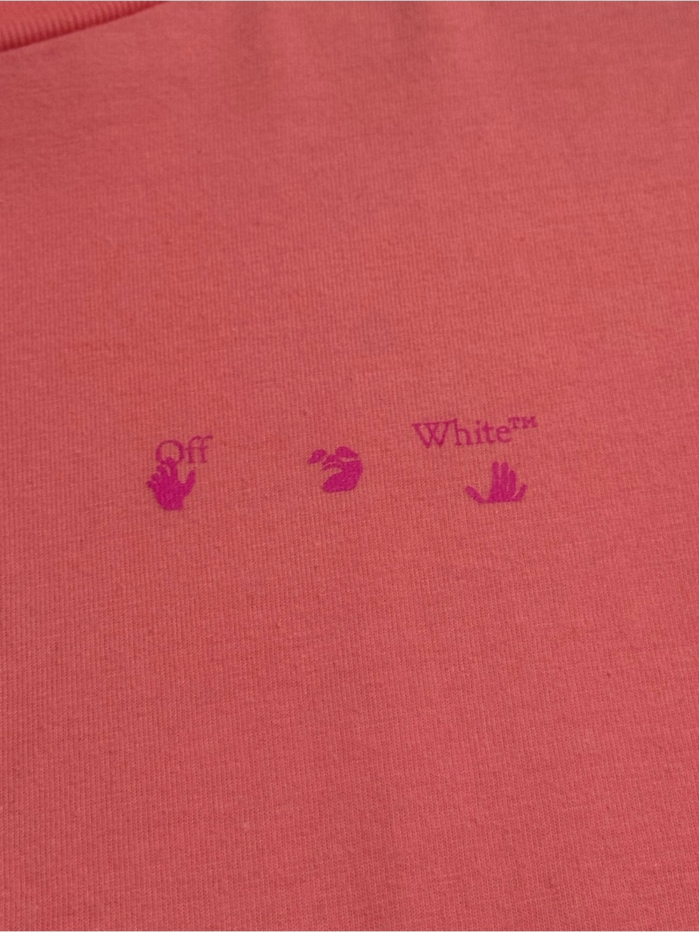 Off-White logo crew-neck tee, pale candy pink - Picture 2 of 8